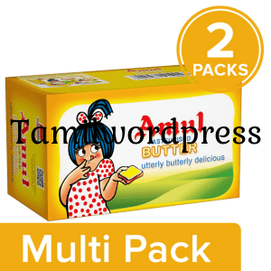Amul Butter – Pasteurized, 2×500 g Multipack
