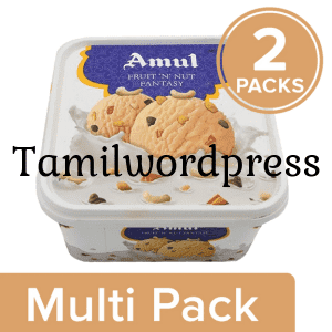 Amul Real Ice Cream – Fruit ‘n’ Nut Fantasy, 2×1 L Multipack