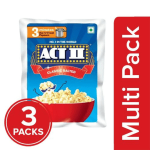 ACT II Instant Popcorn – Classic Salted, 3×30 g Multipack