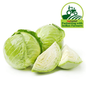 Fresho Cabbage (Loose), 1 pc (approx. 500 g to 800 g)